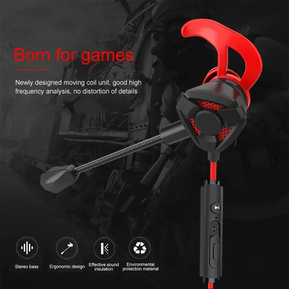 Wired Earphone Mic - سماعة ألعاب سماعات أذن سلكية سماعات