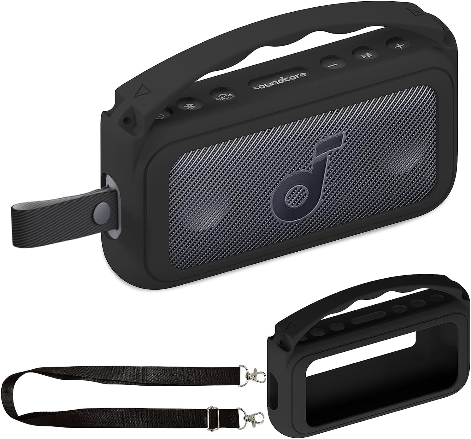 Anker Speaker Soundcore Motion+ - جراب غطاء واقي بمقبض أنكر-سيليكون ،