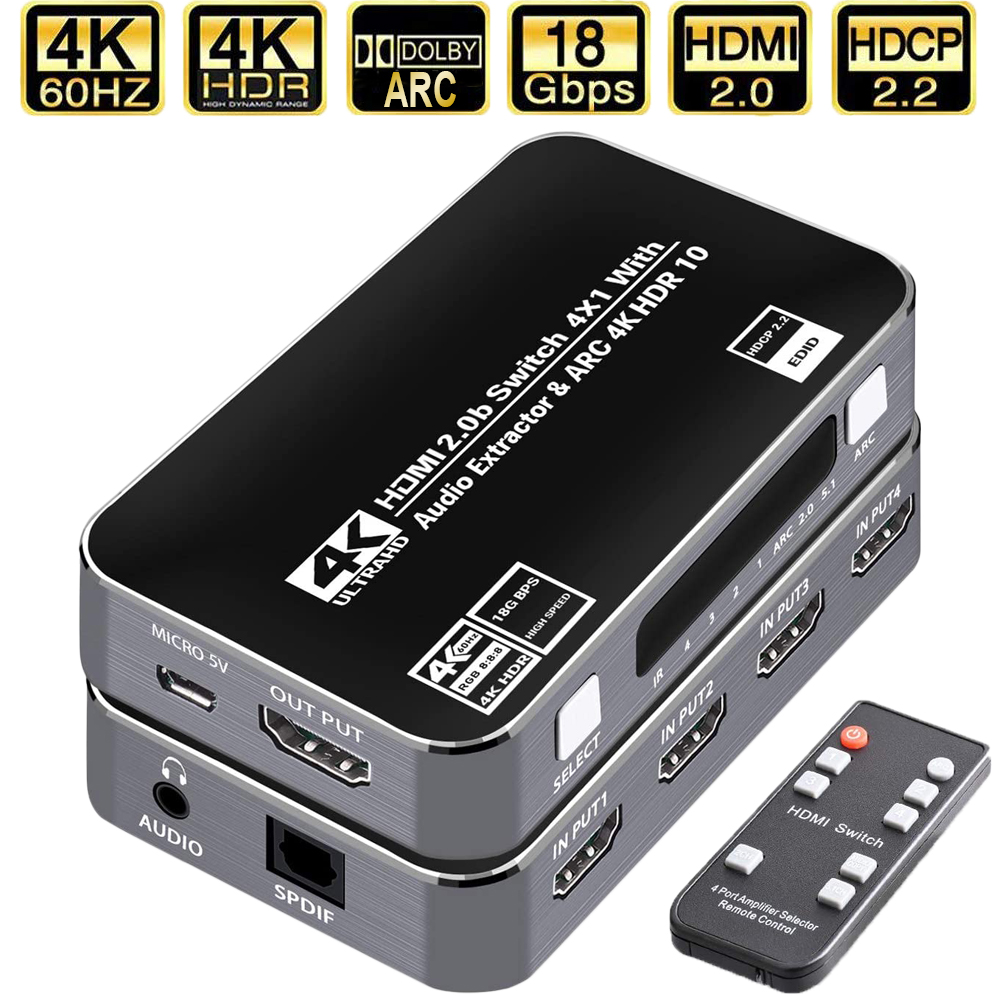 Earphone Splitter Jack - محول HDMI بدقة 4K وتردد 60