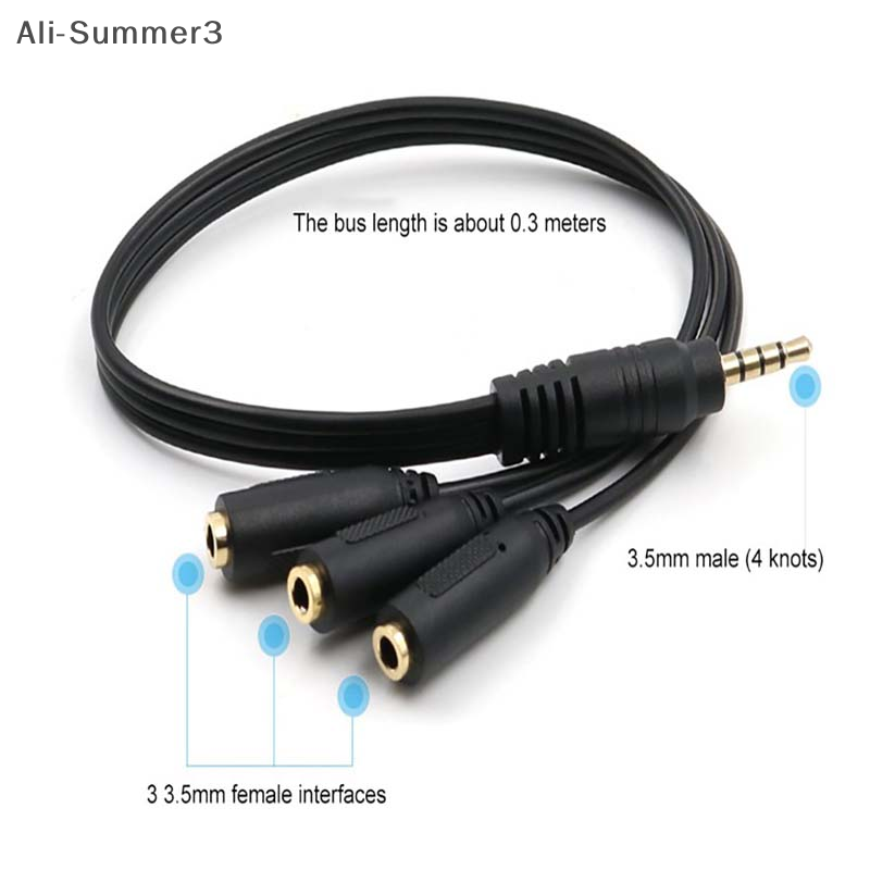 3.5 مللي متر 3 طريقة ميناء Aux - مراجعة Earphone Splitter Jack وسعره