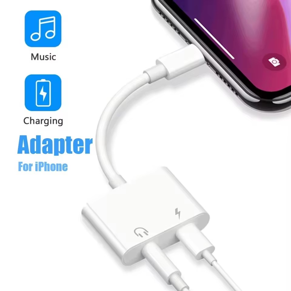 محول شحن وصوت 2 في 1 بمنفذ 3.5 - مراجعة Earphone Splitter Jack وسعره