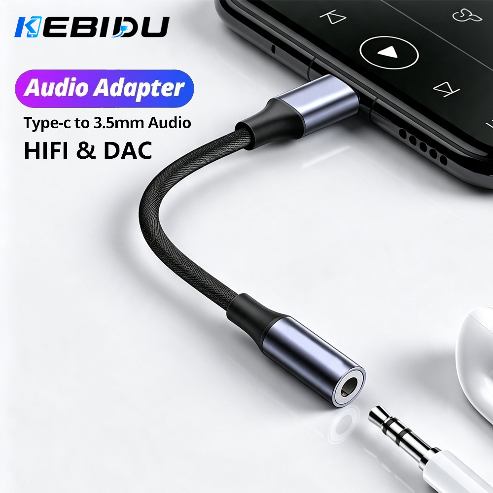 محول KEBIDU من نوع C إلى 3.5 م - مراجعة Audiophile Headphone Wired وسعره