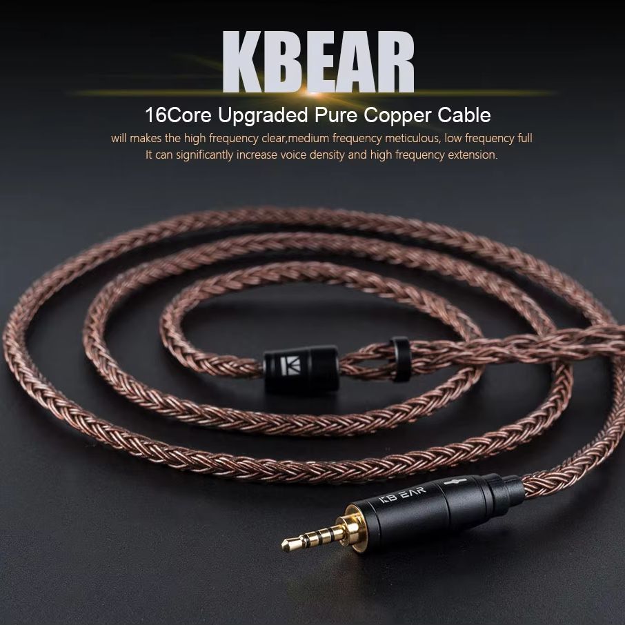 كابل سماعة الرأس KBEAR 16 core - مراجعة In Ear Monitor Iem وسعره