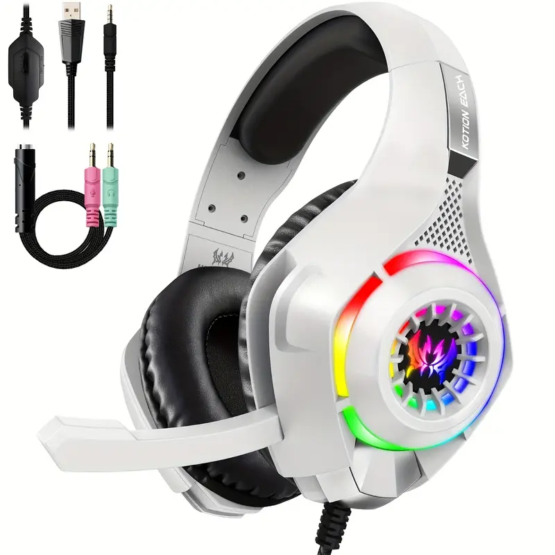 سماعة رأس للألعاب متوافقة مع ا - مراجعة Gaming Headset Rgb وسعره