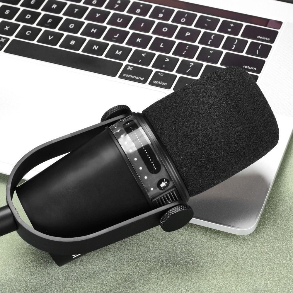 غطاء ميكروفون بديل من الإسفنج  - مراجعة Shure Mic Mv7 وسعره