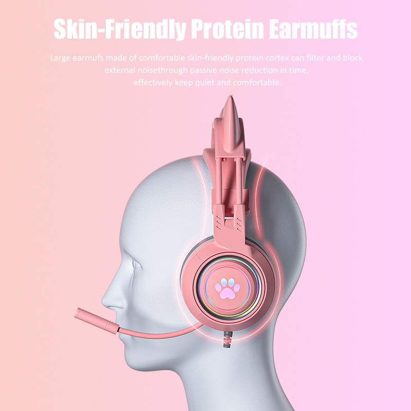 سماعات أذن القط اللطيفة مع ميك - مراجعة Gaming Headset Rgb وسعره